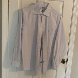 Croft & Barrow White & Blue Dress Shirt